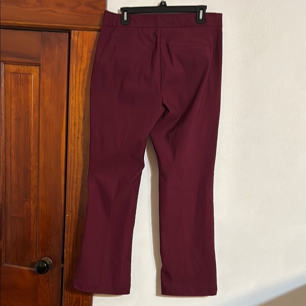 Women's Burgundy Pants - Picture 2 of 3